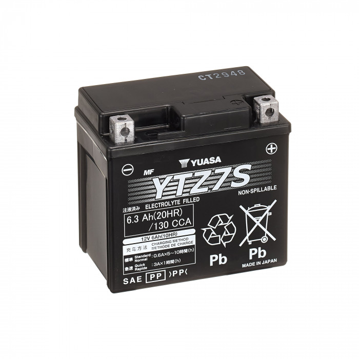 Аккумулятор Yuasa YTZ7S - 6 Ач 130А (113x70x105) обр. пол. AGM