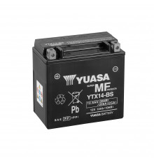 Аккумулятор Yuasa YTX14-BS - 12 Ач 200А (151x88x146) прям. пол. AGM сухозаряж.