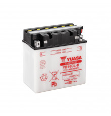 Аккумулятор Yuasa YB16CL-B 19 Ач 215A (176x101x177) обр. пол. Heavy Duty сухозаряж. (без компл)