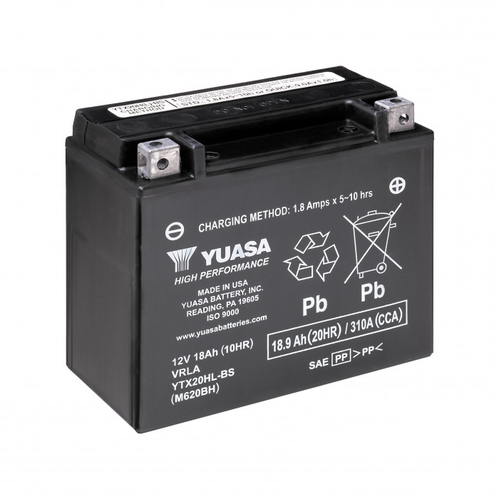 Аккумулятор Yuasa YTX20HL-BS - 18 Ач 310А (175x87x155) обр. пол. AGM сухозаряж.