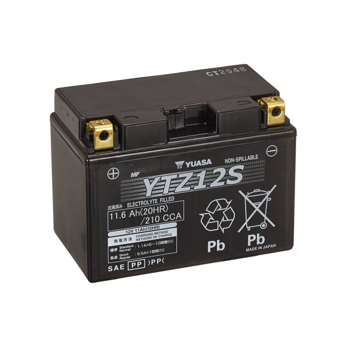 Аккумулятор Yuasa YTZ12S - 11 Ач 210А (150x87x110) прям. пол. AGM