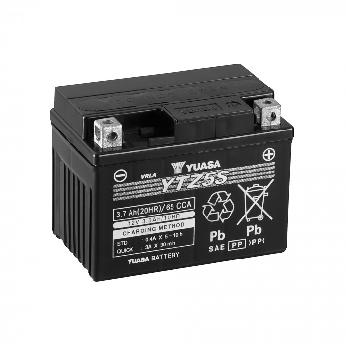 Аккумулятор Yuasa YTZ5S - 3,7 Ач 65А (115x75x86) обр. пол. AGM