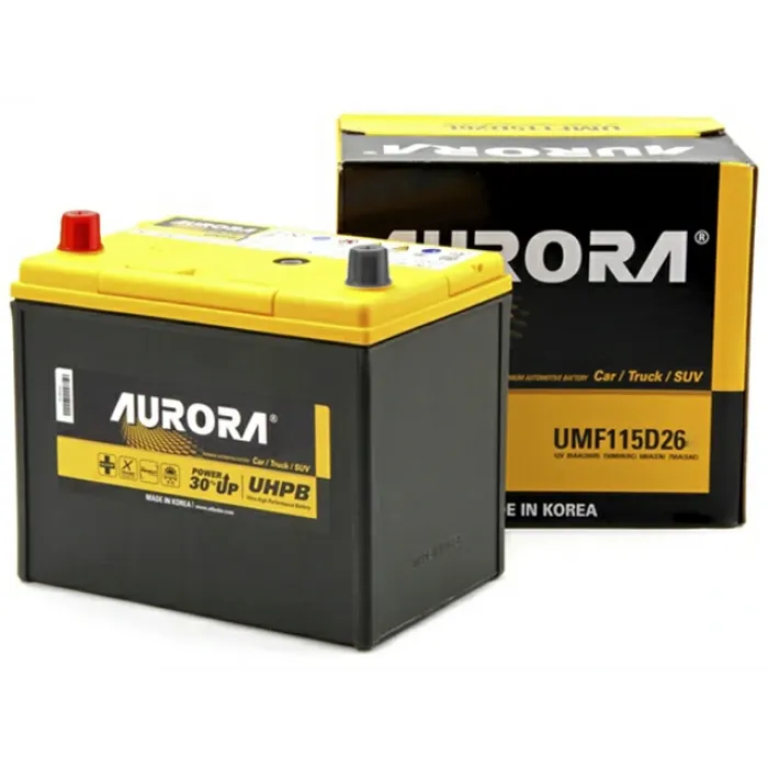 Аккумулятор автомобильный AURORA JIS ULTRA UMF115D26R 85 Ач 750А пр. пол. 260x173x220