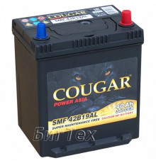 Аккумулятор автомобильный COUGAR SMF 42B19AL 40 Ач 340А обр. пол. 187x127x220