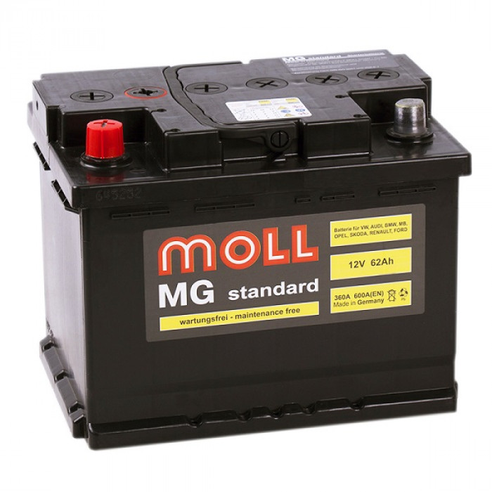 Аккумулятор Moll MG Standard 62L 600A 242x175x190