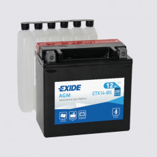 Аккумулятор Мото EXIDE AGM ETX14-BS 12Ач 200A прям. пол. 150x87x145 (YB14-BS, YTX14AH, YTX14AH-BS)